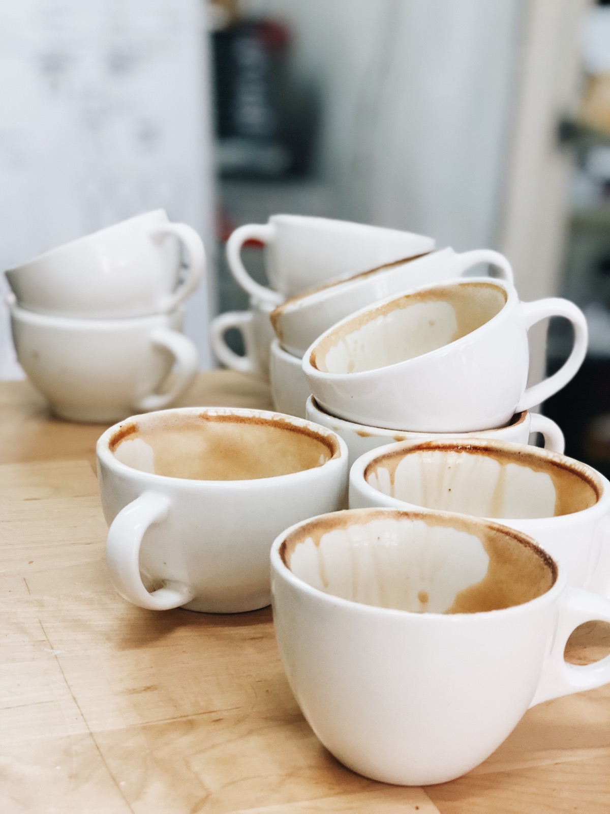 empty coffee cups
